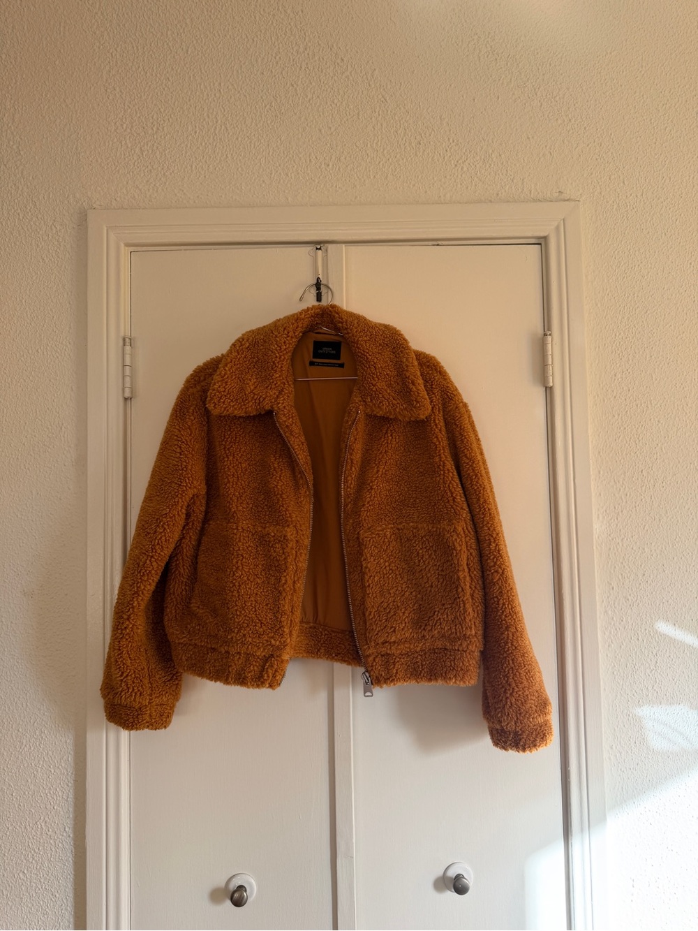 Urban Outfitters Orange Teddy Jacket